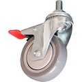 Global Industrial Replacement Pair Of 4in Polyurethane Brake Casters For 412559 412564